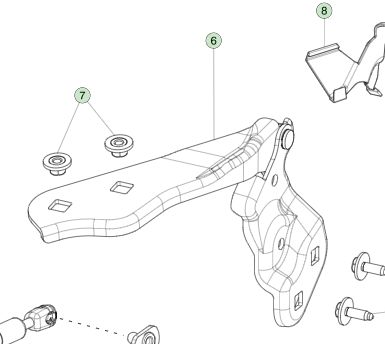 لولا فعال کاپوت راست تسلا مدل 3 2021 1643846-00-A