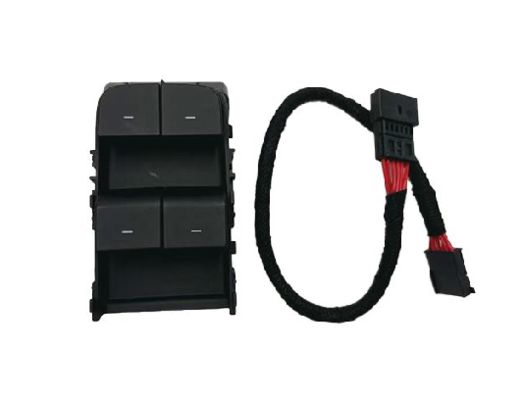 کلید شیشه بالابر سمت راننده تسلا مشکی مات با سیم 1081037-02-G