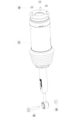 ماژول فنر بادی تطبیقی عقب راست 1027067-00-D آلومینیومی