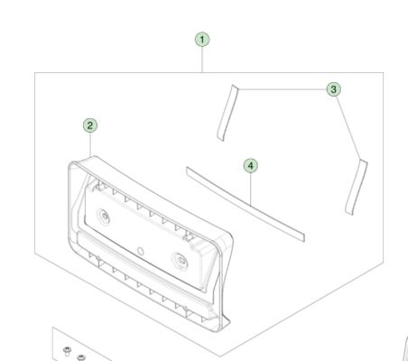 تسلا مدل X صفحه ی مجوز جلو براکت CN-Spec 52x17x5cm ABS سیاه