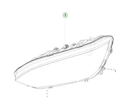 چراغ جلو مجموعه سمت چپ فرمان چپ بالا - تنظیم سمت چپ برای M3 (2015-2021) 1034318-00-E